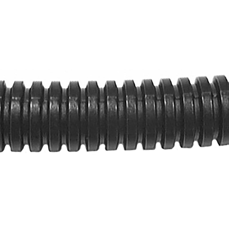 1/4" Black Nylon 6 Split flexible tubing Wire Loom, 3/8" OD, 300 F. (149 C.)