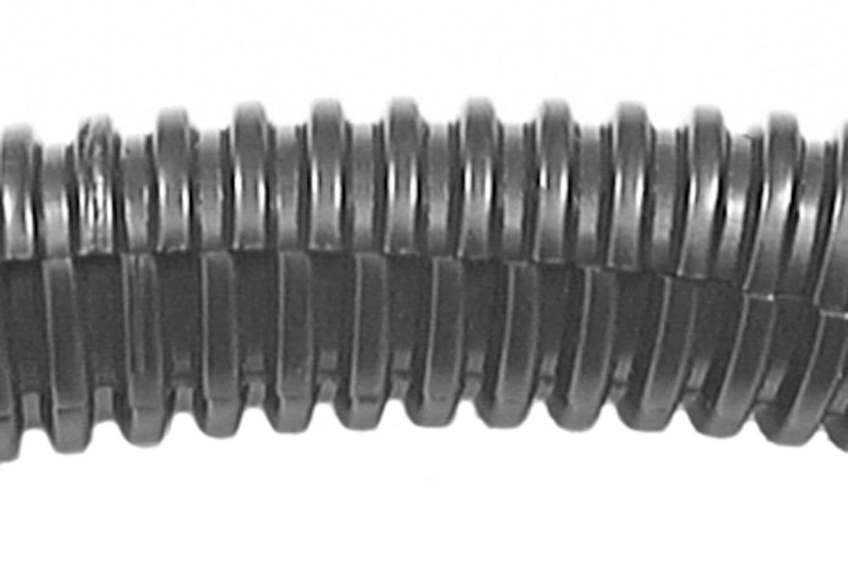 3/8" Black Nylon 6 Split flexible tubing Wire Loom, 9/16" OD, 300 F. (149 C.)
