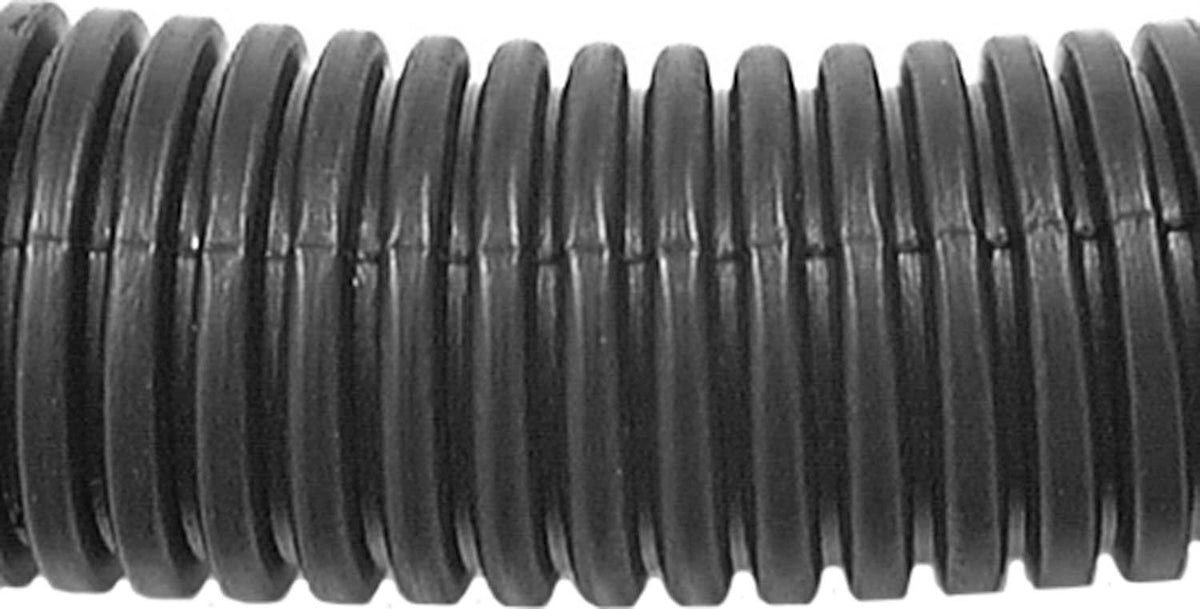 3/4" Black Nylon 6 Split flexible tubing Wire Loom, 15/16" OD, 300 F. (149 C.)