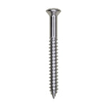 #8x1-1/2" Phillips Oval Head Tapping Screw, Type A/AB, Chrome, #6
