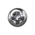 #8x1-1/2" Phillips Oval Head Tapping Screw, Type A/AB, Chrome, #6