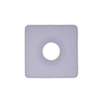 7mmx7mm White Nylon Nut, #8, 10mm Width