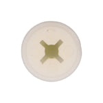 #6 White Nylon Screw Grommet, 7mmx7mm Square Hole, 14mm Head