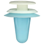 9.5mmx14mm Blue & White Nylon Triple Head Door Panel Christmas Tree Retainer, 18mm Head