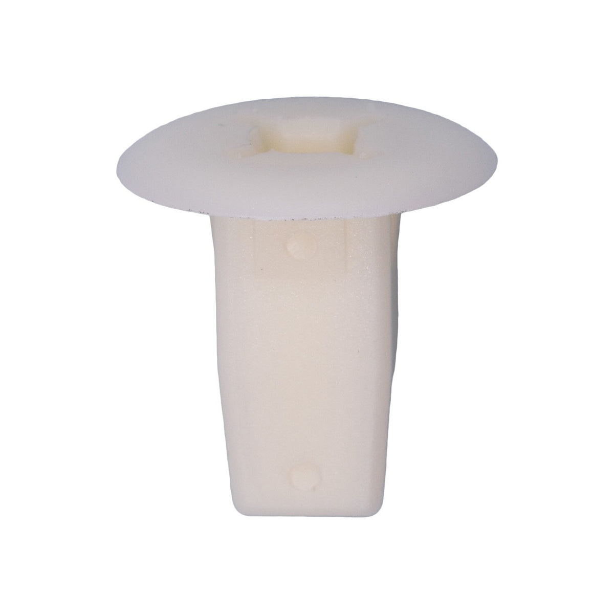 M4.8 White Nylon Screw Grommet, 8.5mmx8.5mm Square Hole, 18mm Head