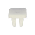 #14 White Nylon Screw Grommet, 8.5mmx10.5mm Square Hole, 13mmx15mm Head