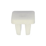 #14 White Nylon Screw Grommet, 8.5mmx10.5mm Square Hole, 13mmx15mm Head