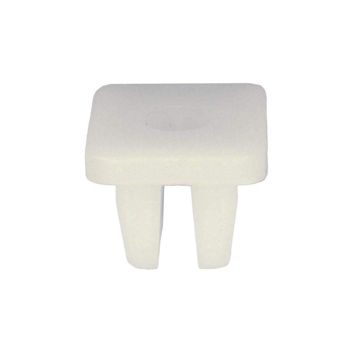 #14 White Nylon Screw Grommet, 8.5mmx10.5mm Square Hole, 13mmx15mm Head