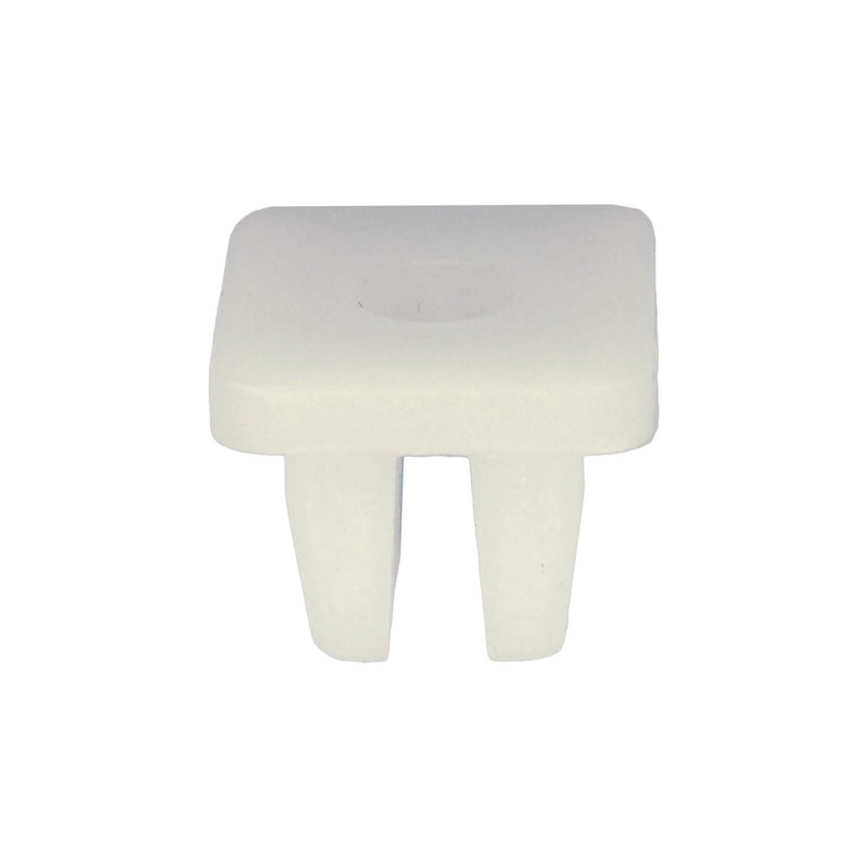 #14 White Nylon Screw Grommet, 8.5mmx10.5mm Square Hole, 13mmx15mm Head