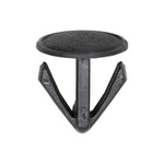 18mmx20mm Black Nylon Single Head Retaining Clip, 20mm Head