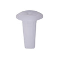 #4 White Nylon Screw Grommet, 6mmx6mm Square Hole, 13.5mm Head