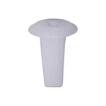 #4 White Nylon Screw Grommet, 6mmx6mm Square Hole, 13.5mm Head