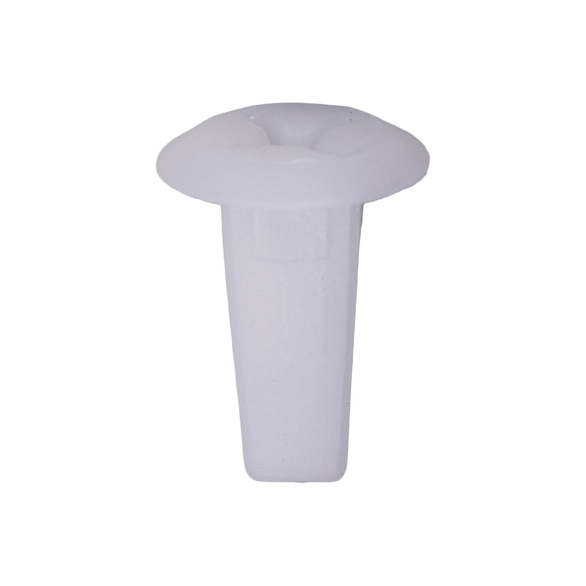 #4 White Nylon Screw Grommet, 6mmx6mm Square Hole, 13.5mm Head