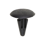 6.5mmx15mm Black Nylon Single Head Retaining Clip, 16mm Head