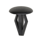 10mmx16mm Black Nylon Single Head Retaining Clip, 14mm Head