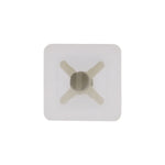 #6 White Nylon Screw Grommet, 7mm Square Hole, 9.5mmx9.5mm