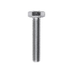M4-.70x20mm Hex Head DIN 933 Cap Screw, Zinc