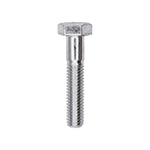 M6-1.0x30mm Hex Head DIN 931 Metric Cap Screw, Zinc