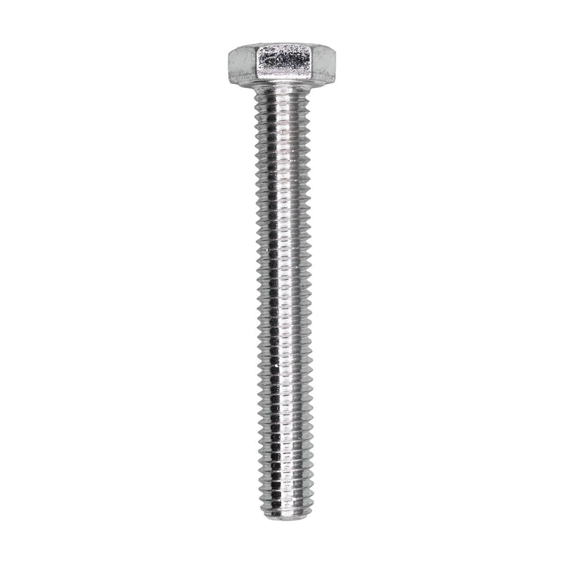 M6-1.0x45mm Hex Head DIN 931 Cap Screw Grade 8, Zinc