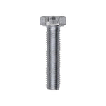 M7-1.0x25mm Hex Head DIN 933 Cap Screw, Zinc