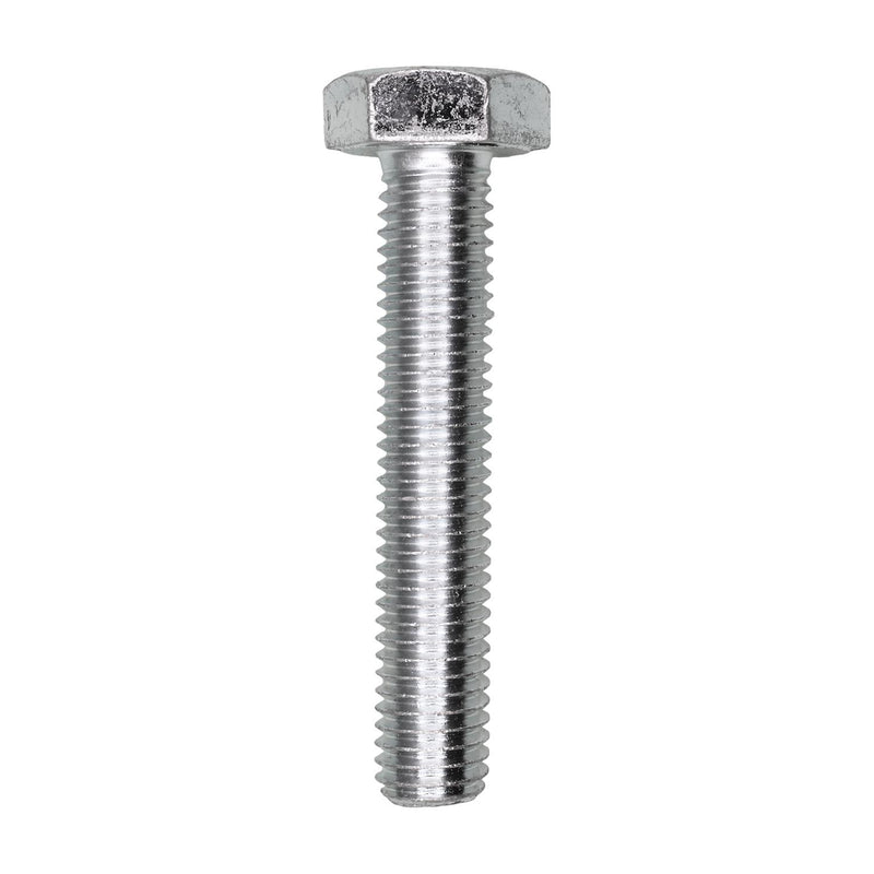 M10-1.5x55mm Hex Head DIN 931 Cap Screw, Zinc