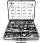 3/8"-16 Coarse 18-8 Stainless Steel Hex Cap Screws, Nuts, & Washers - 378 PCS