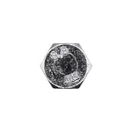 M4-.70x12mm Hex Head DIN 933 Cap Screw Class 8.8, Zinc