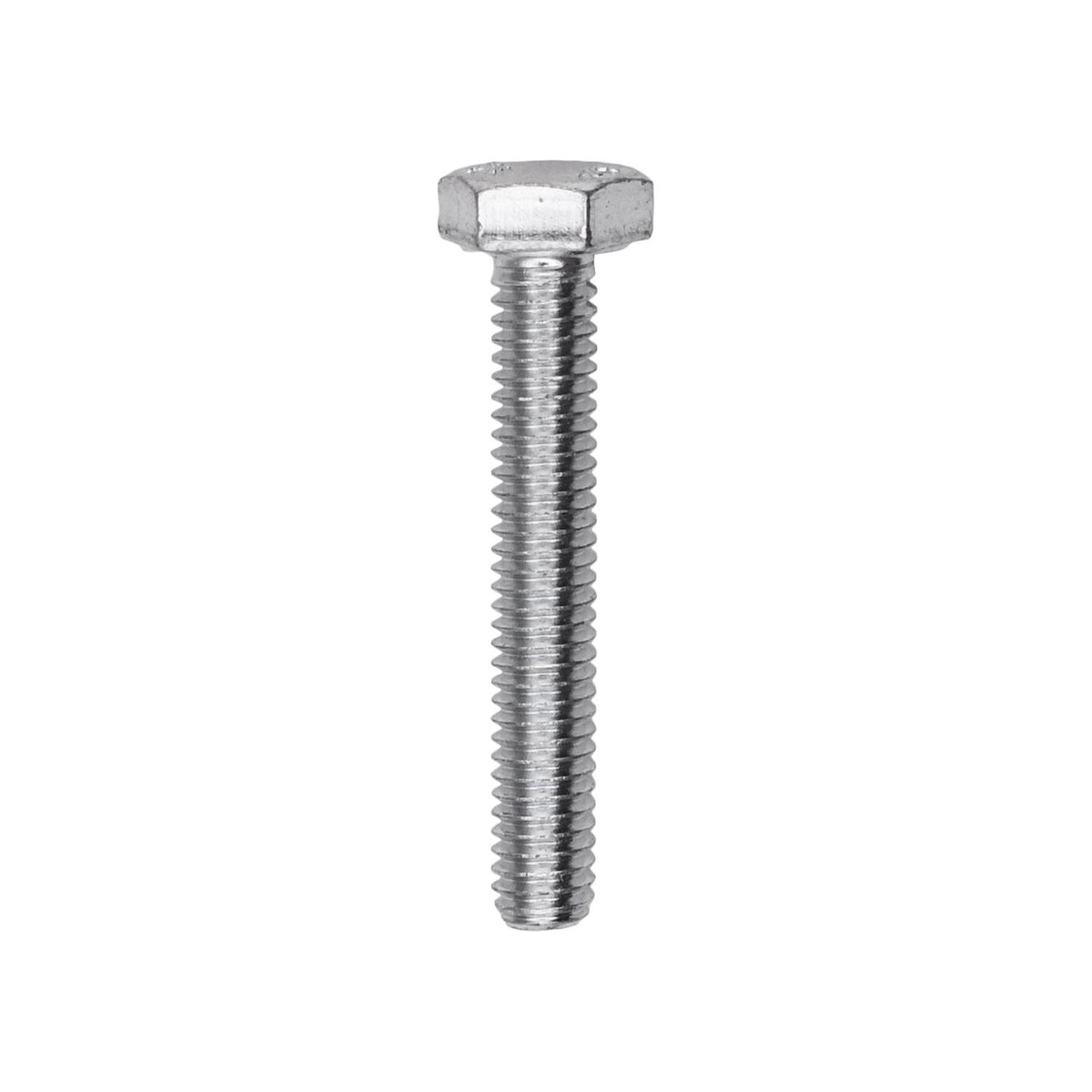 M4-.70x25mm Hex Head DIN 933 Cap Screw Class 8.8, Zinc