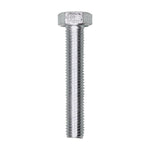 M7-1.0x40mm Hex Head DIN 933 Cap Screw Class 8.8, Zinc