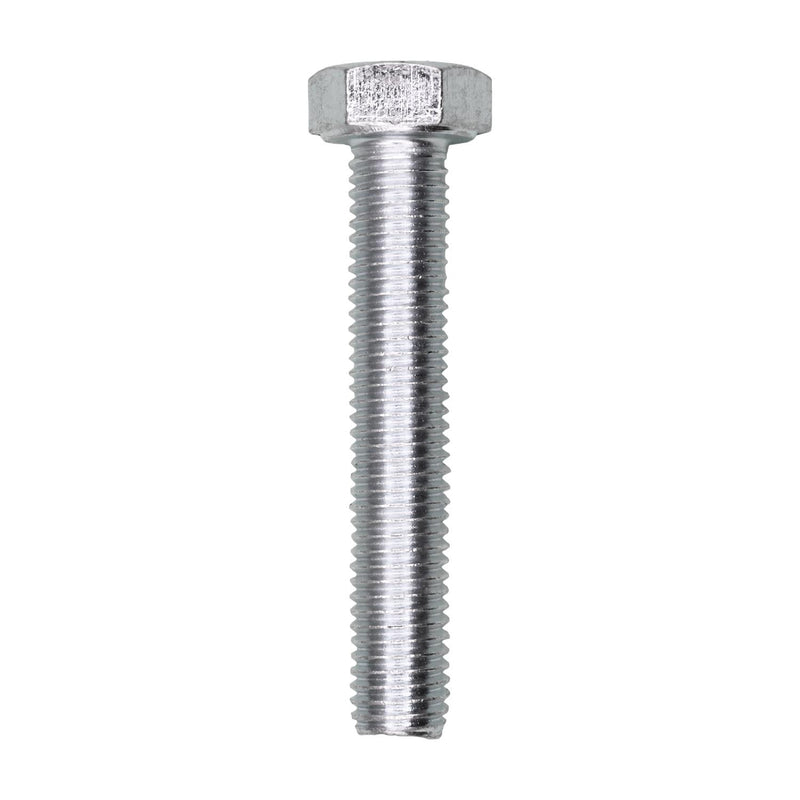 M7-1.0x40mm Hex Head DIN 933 Cap Screw Class 8.8, Zinc