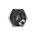 M8-1.25x12mm Hex Head DIN 933 Cap Screw Class 8.8, Zinc