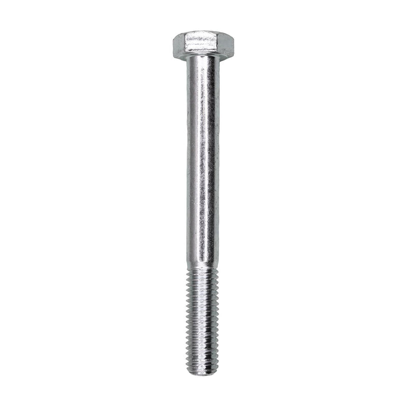 M8-1.25x75mm Hex Head DIN 931 Cap Screw Class 8.8, Zinc