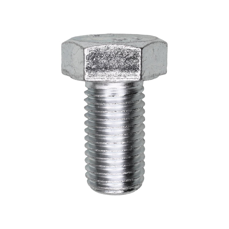 M16-2.0x30mm Hex Head DIN 933 Cap Screw Class 8.8, Zinc