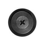 6mmx11mm Black Screw-Type Retainer with Open End, 18mm Head