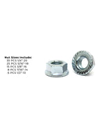 Case Hardened Serrated Hex Flange Nut Assortment - 90 PCS