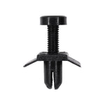 6mmx10mm Black Screw-Type Retainer with Open End, 12mmx18mm Head