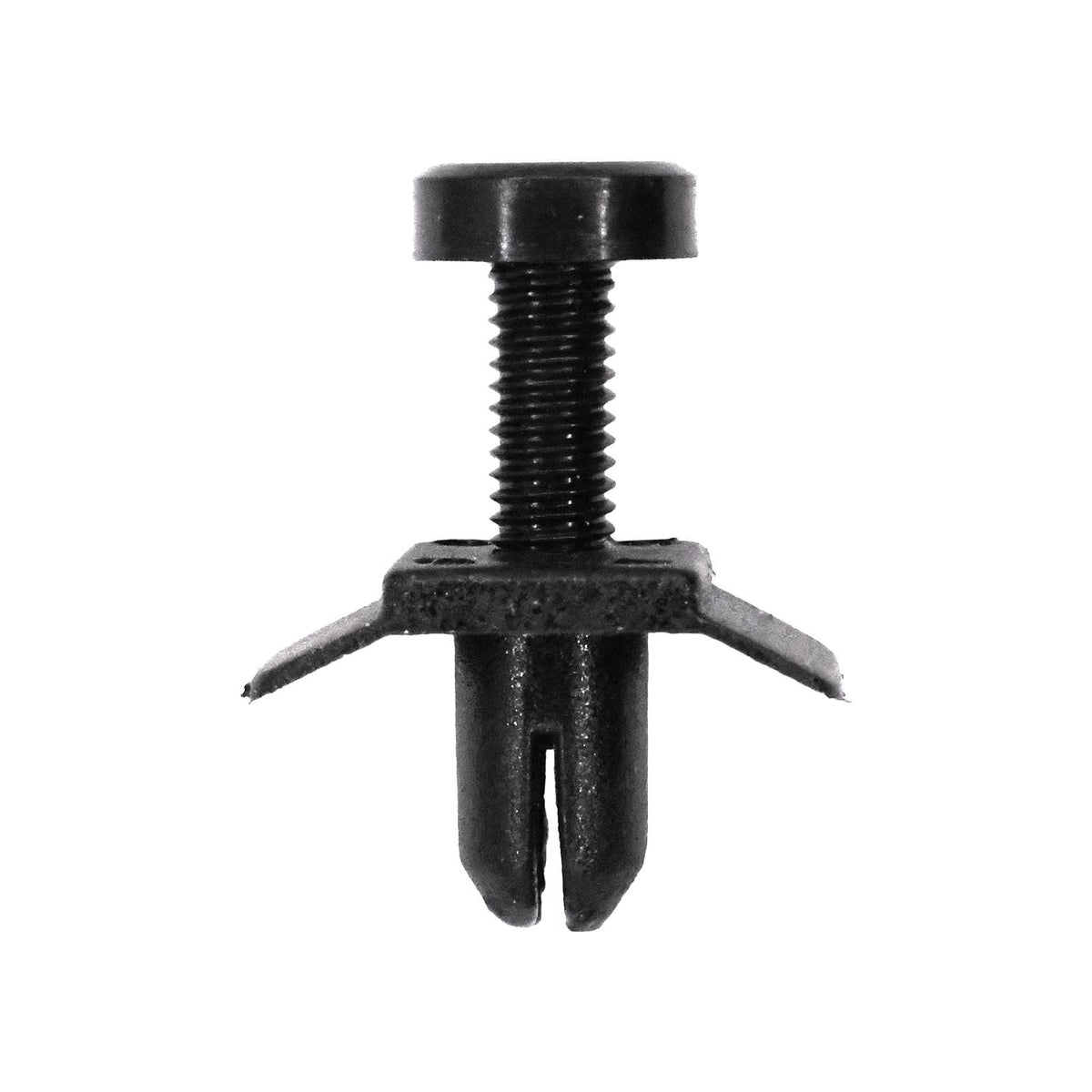 6mmx10mm Black Screw-Type Retainer with Open End, 12mmx18mm Head