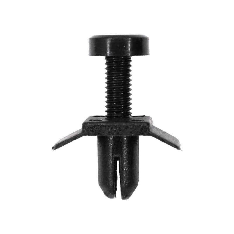 6mmx10mm Black Screw-Type Retainer with Open End, 12mmx18mm Head