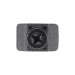6mmx10mm Black Screw-Type Retainer with Open End, 12mmx18mm Head