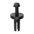 8mmx18mm Black Screw-Type Retainer with Open End, 17mm Head