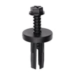 8mmx18mm Black Screw-Type Retainer with Open End, 17mm Head