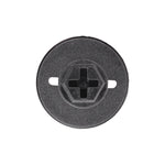 8mmx18mm Black Screw-Type Retainer with Open End, 17mm Head