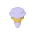 8.5mmx11mm Yellow & White Nylon Triple Head Door Panel Christmas Tree Retainer, 16mm Head