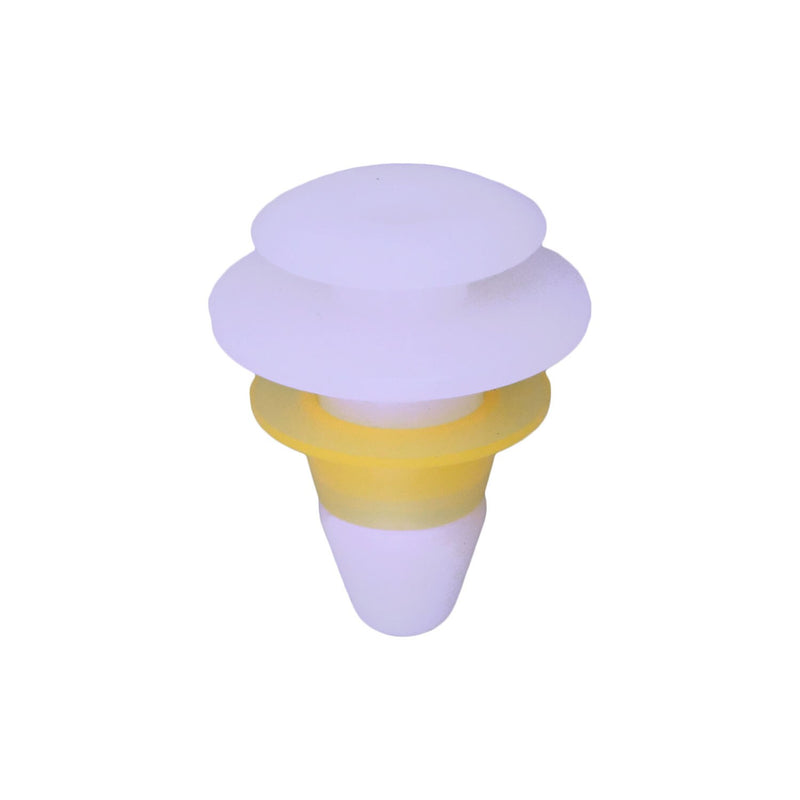 8.5mmx11mm Yellow & White Nylon Triple Head Door Panel Christmas Tree Retainer, 16mm Head