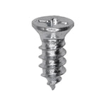 #8x7/16" Phillips Flat Head Tapping Screw, Type AB, Zinc