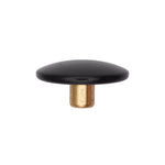 Brass Snap Fastener Cap, Black Delrin