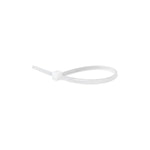 4" White Nylon Cable Ties, 3/32" Width