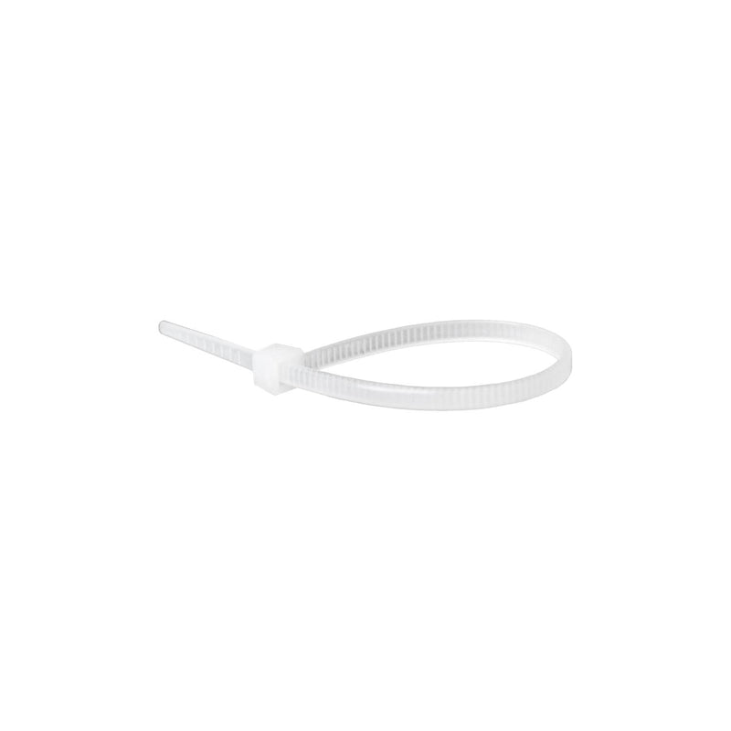 4" White Nylon Cable Ties, 3/32" Width