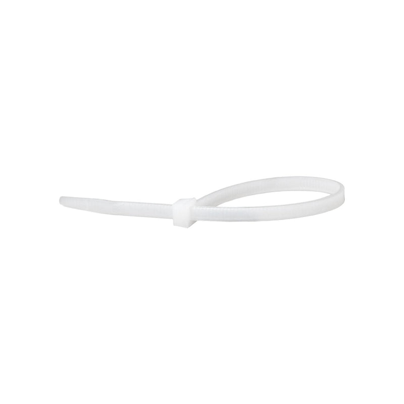 5" White Nylon Cable Ties, 1/8" Width