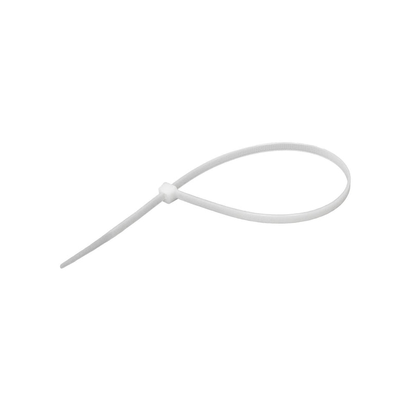 11" White Nylon Cable Ties, 5/32" Width